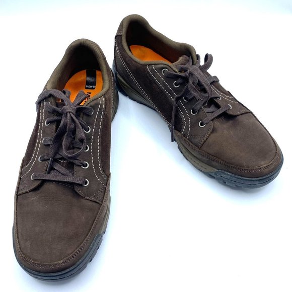 Merrell Espresso Brown Suede Leather Traveler Sphere Shoes Mens Size 10.5 J42355